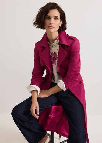 Phase Eight Cheryl Trench Coats Pink USA | 4983650-UH